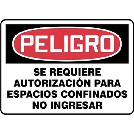 Accuform OSHA DANGER Safety Sign CONFINED SHMCSP011XP SHMCSP011XP